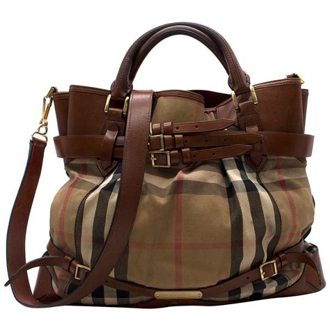 burberry nova check canvas handbag|Burberry nova check banner bag.